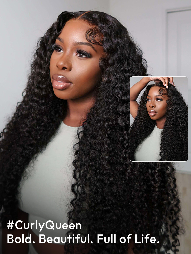 Long Curly Wigs For Women Invisible HD Lace Front Wig