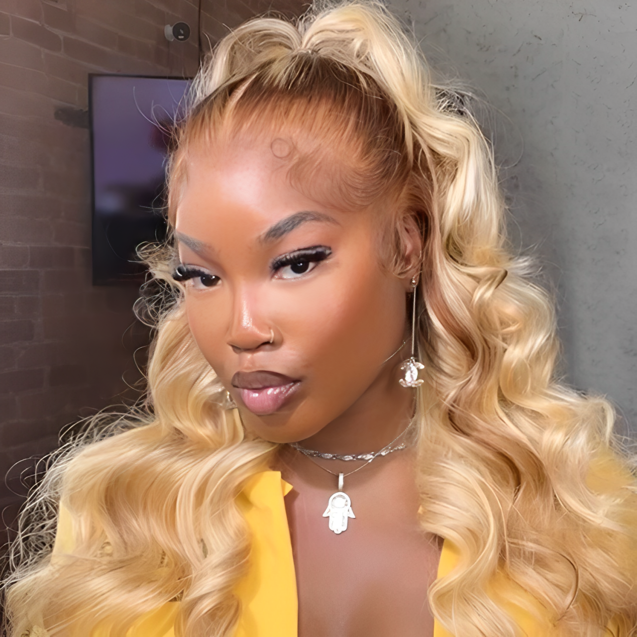 Ready To Go Wig-Perfect Pre Colored Blonde Balayage Wig With Brown Roots High Quality Lace Frontal Wig