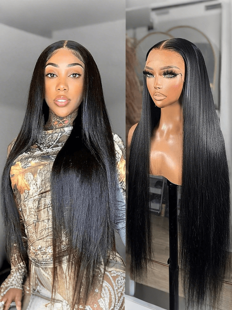 Long 13x6 HD Lace Front Wigs Human Hair Straight Wig For Women