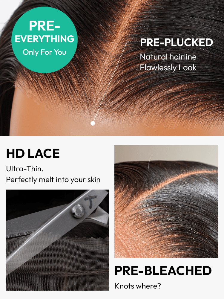 glueless lace closure wig