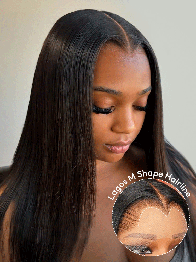 M Hairline Straight 6x8 Lace Closure Wigs | Pre-Everything Lagos Hairline Wig