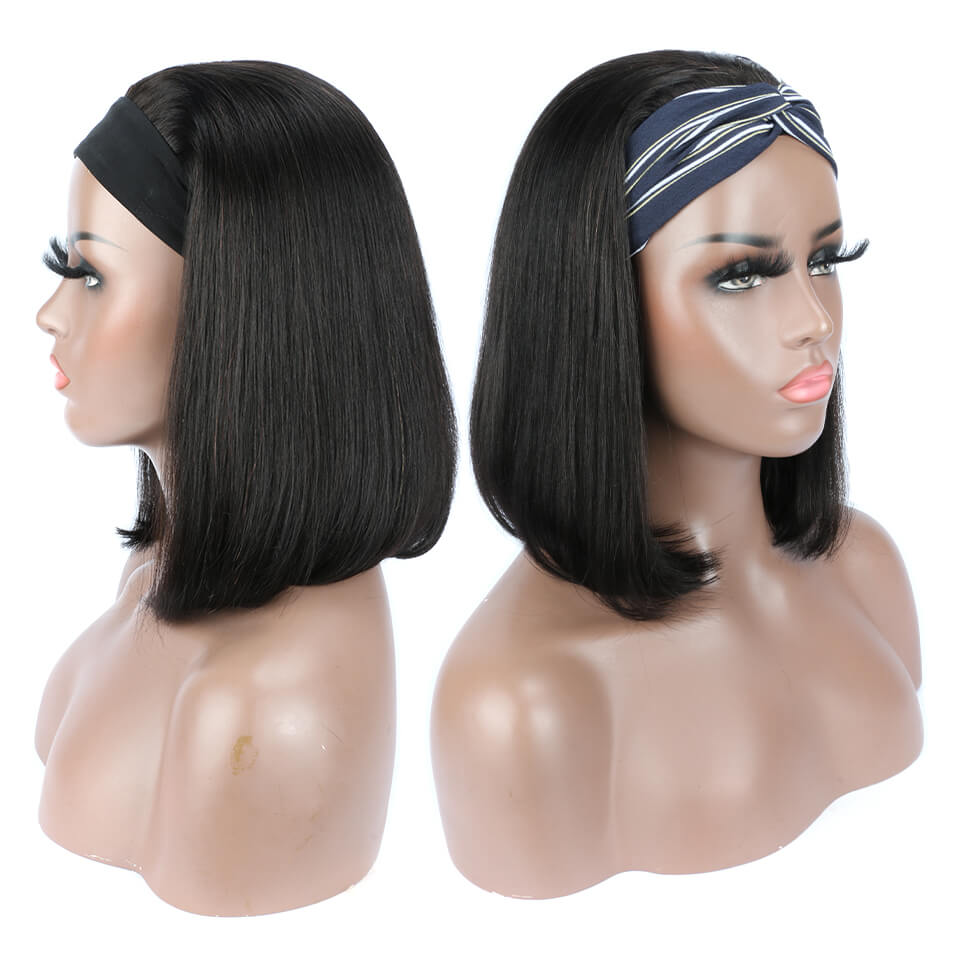 12in bob with headband