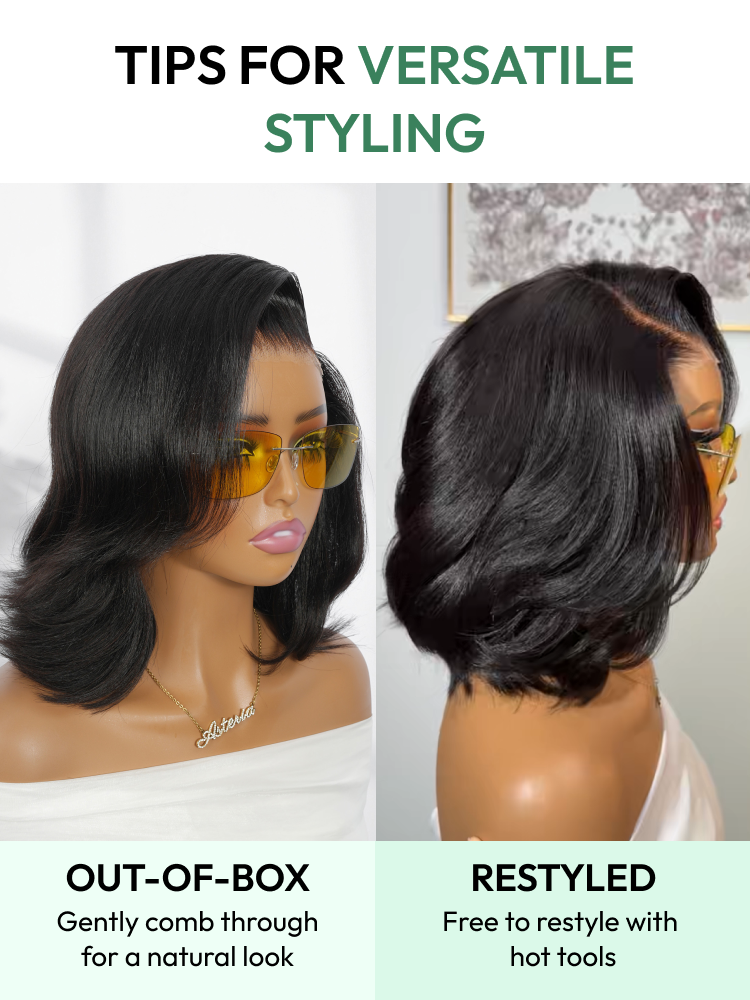Light Yaki Bob layered Wig