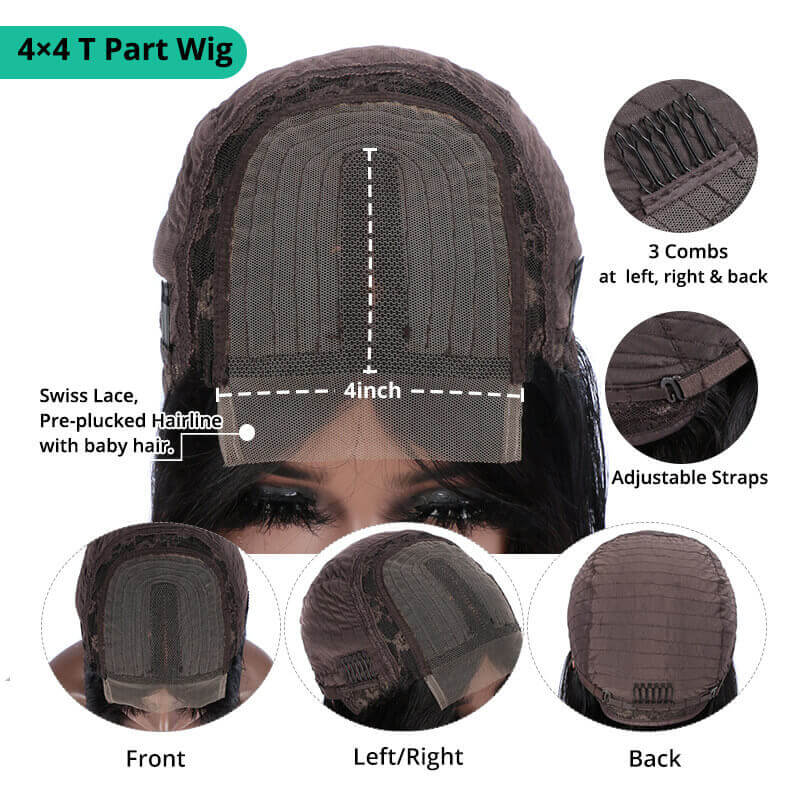 4x4 T part Bob Wig