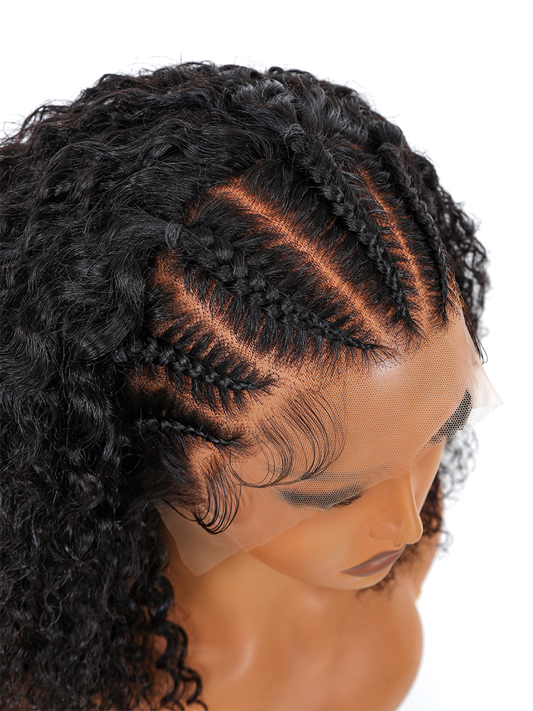 Braid style on lace part