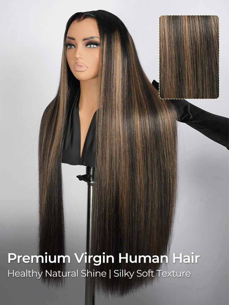 straight human hair wig