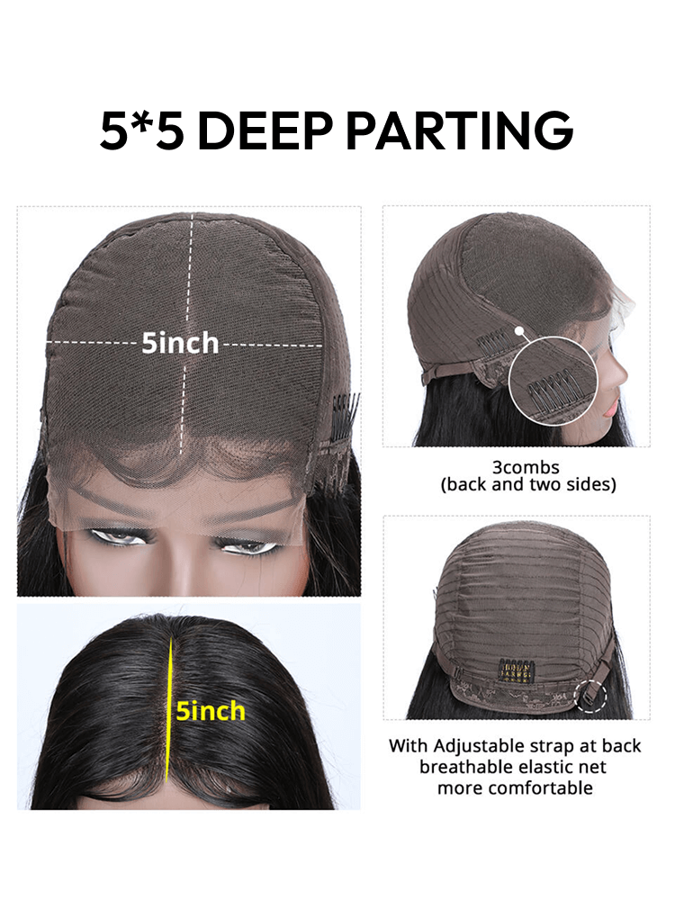 5x5 lace closure wig