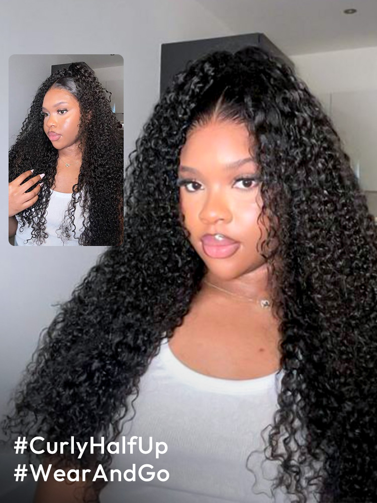 Long Curly Wigs For Women Invisible HD Lace Front Wig