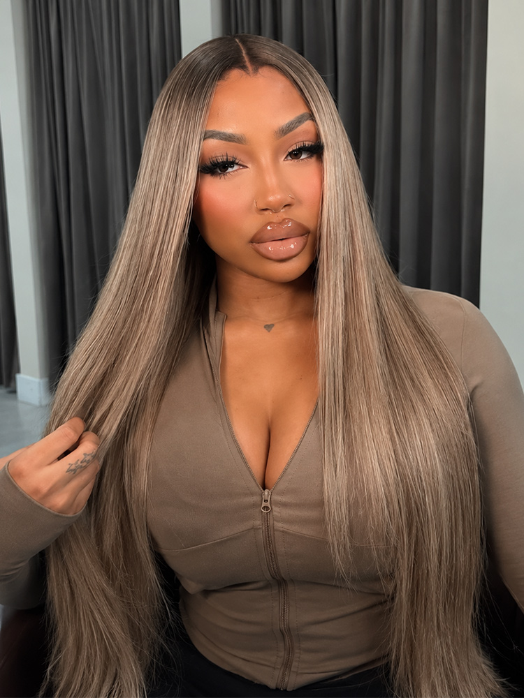 Ash Brown Ombre Wig