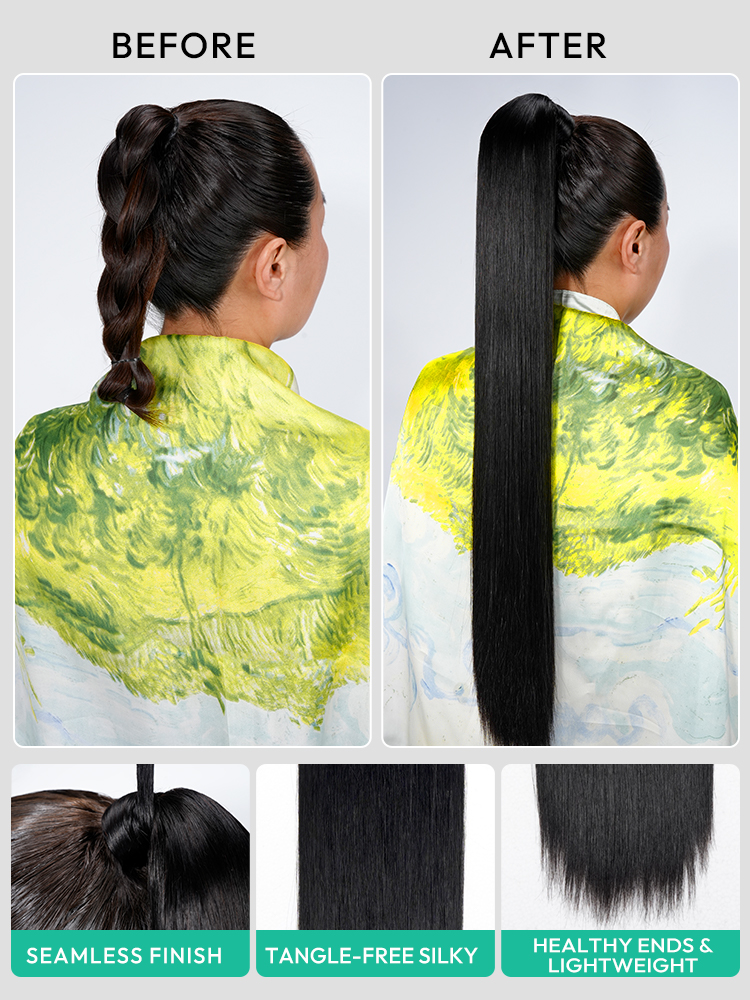 wrap around ponytail