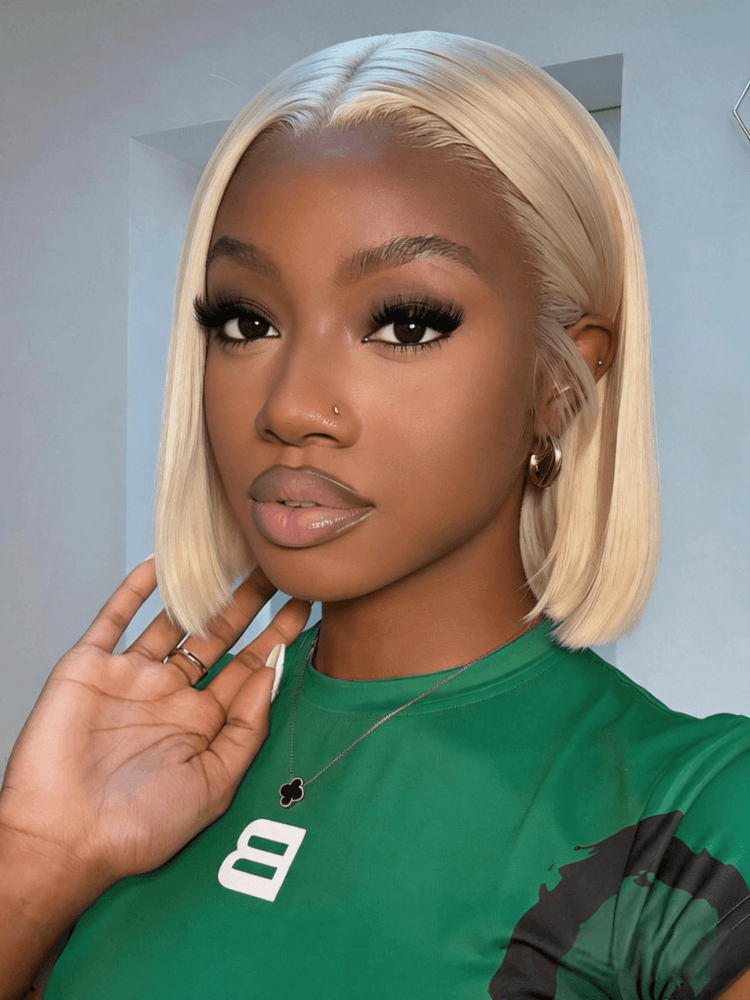 Blonde Bob Glueless Wig 613 Blond Hair Color 5*5 HD Lace Wig