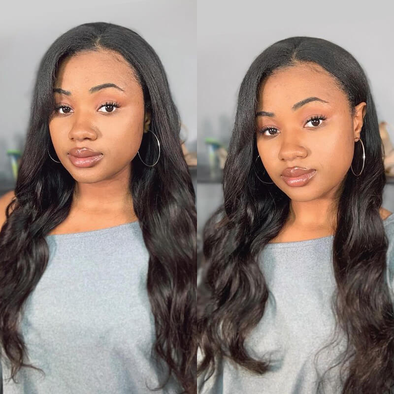 U Part Wig Brazilian Body Wave Human Hair U Part V Part Wigs
