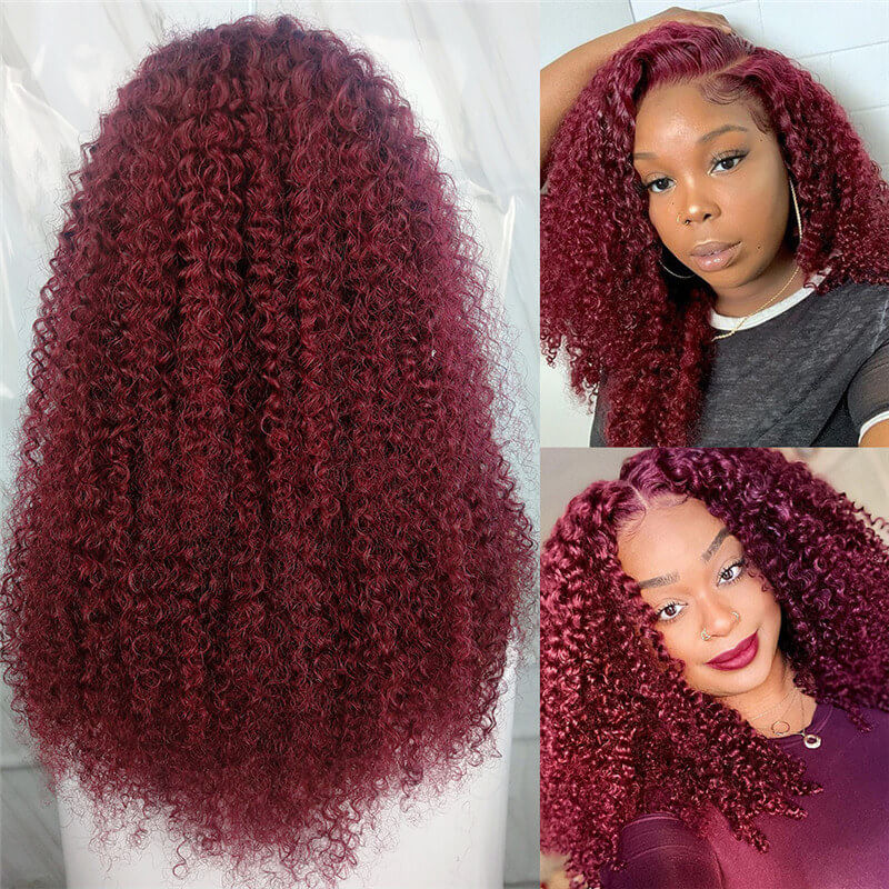 Burdundy Curly Wig