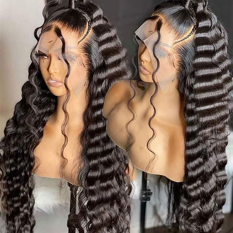 Crimped Human Hair Lace Front Wigs -Asteriahair