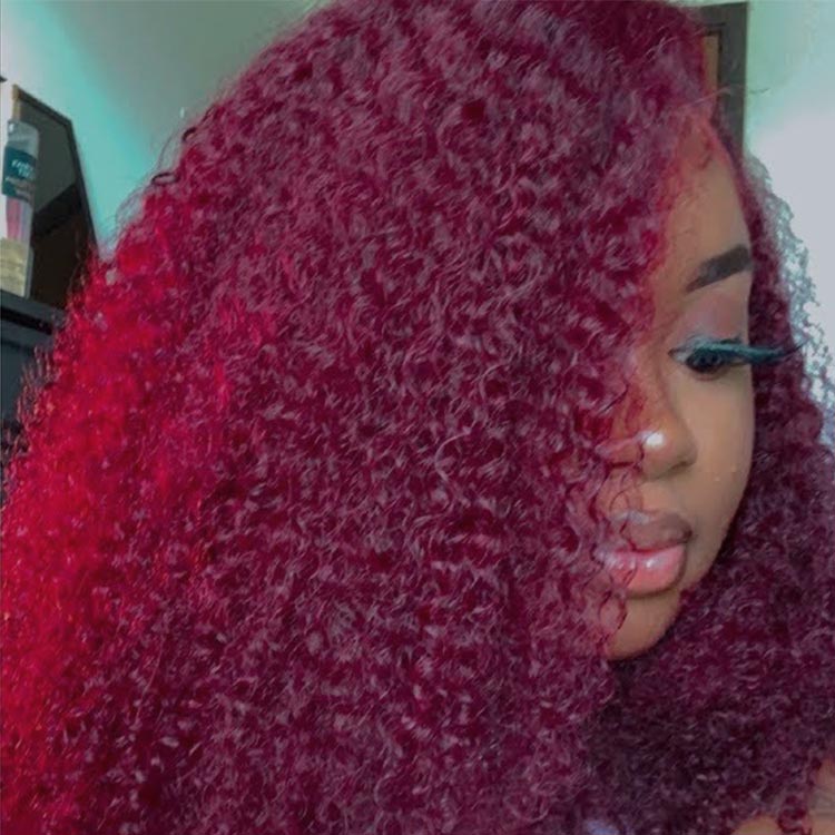 Curly wigs colored