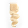 Human Hair Body Wave 613 Blonde Color 4*4 Free Part Lace Closure