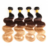Ombre Human Hair Body Wave Weave 4 Bundles With 1B/4/27 Color