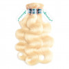 3 Bundles Brazilian Body Wave Weave 613 Blonde Hair