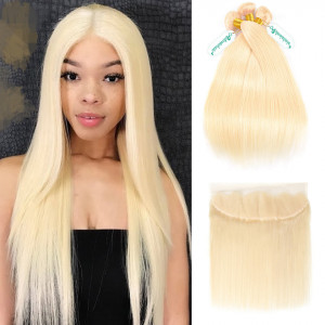 613 Blonde Weaves With Frontal