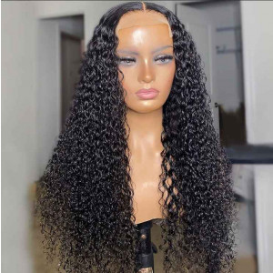 Curly Brazilian Hair Transparent Lace Front Wigs