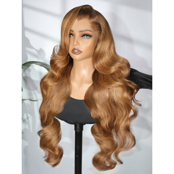 Lagos Hairline Ombre Honey Blonde Body Wave 13x6 HD Lace Frontal Human Hair Wig