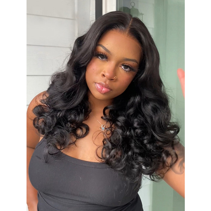 Face Framing Body Wave 6x8 & HD 13x4 Lace Wig Ready To Go Glueless Layered Cut Wigs