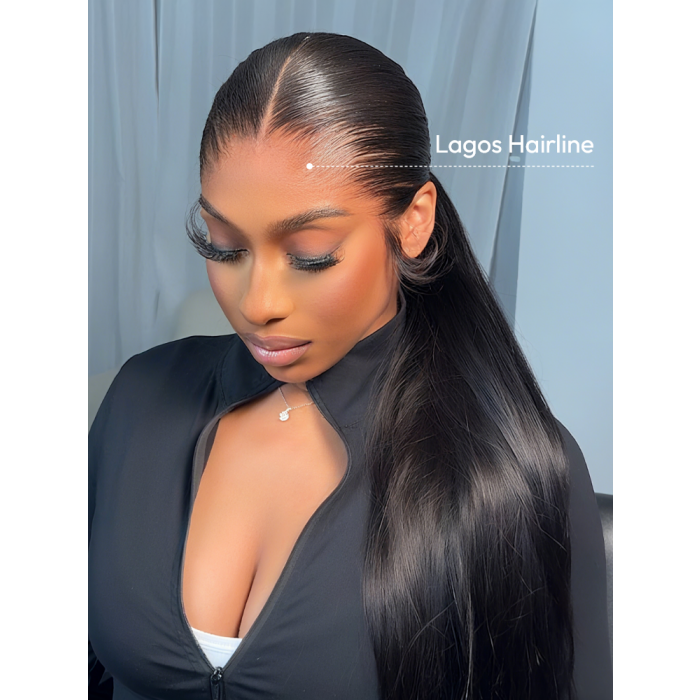 Upgraded M-Shaped Hairline Body Wave Straight 13x6 HD Lace Frontal Wig Lagos M Hairline Wigs