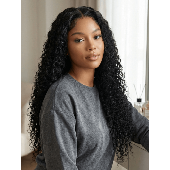 Luxury Deep Wave HD 13x6 Lace Front Wig – Super Double Drawn Human Hair