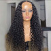 Curly Brazilian Hair Transparent Lace Front Wigs