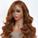 Colored Body Wave Side Part Hair Transparent Wig With Super Natural Hairline-1