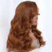 Colored Body Wave Side Part Hair Transparent Wig With Super Natural Hairline-3