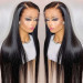Straight Transparent HD Invisible Lace Front Human Hair Wigs