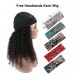 Kinky Straight Wig Human Hair Headband Wigs