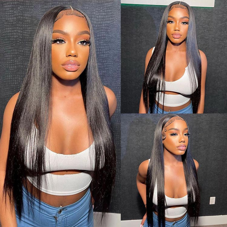 6x6 Lace Closure Wig 100% Virgin Human Hair Straight Closure 