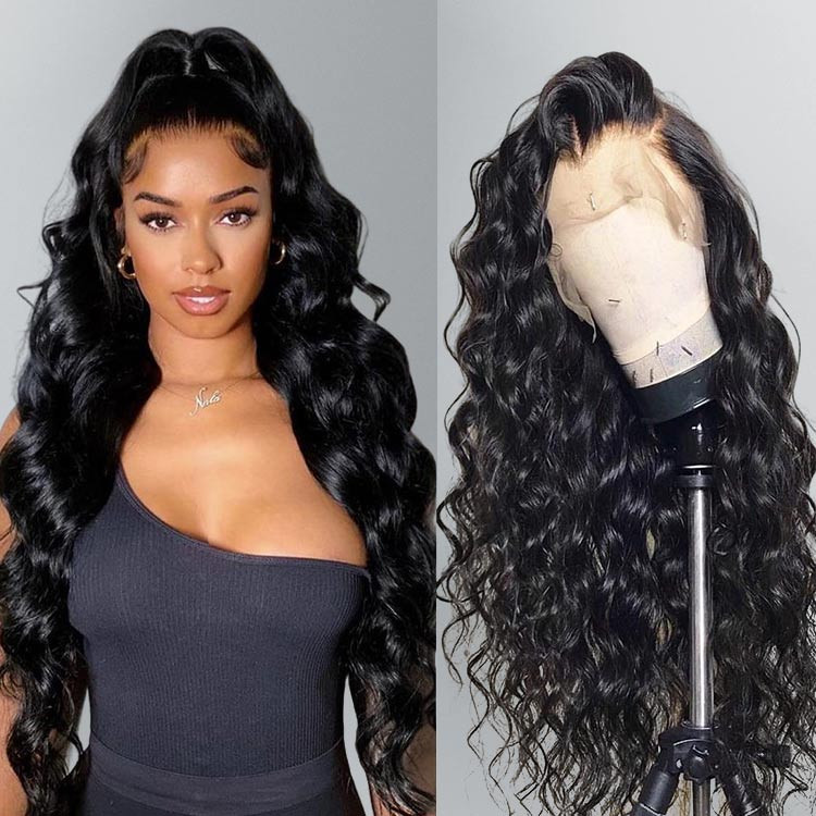 Virgin Human Hair Body Wave 360 Lace Frontal Wigs 130
