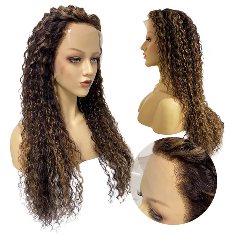 deep wave lace front wig