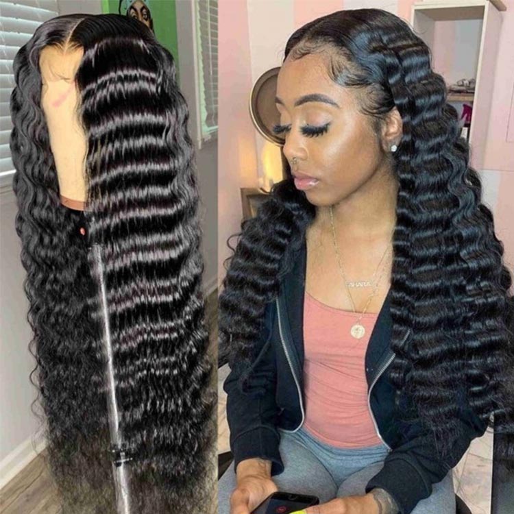 Deep Wave with Crimping Hair Style