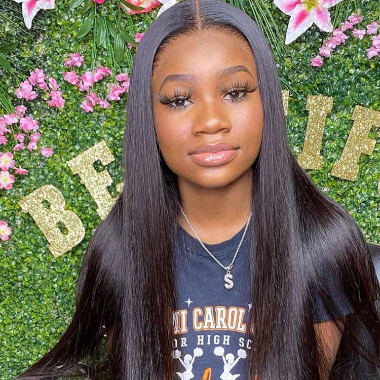 16-40inch Long Straight Lace Front Wigs Human Hair