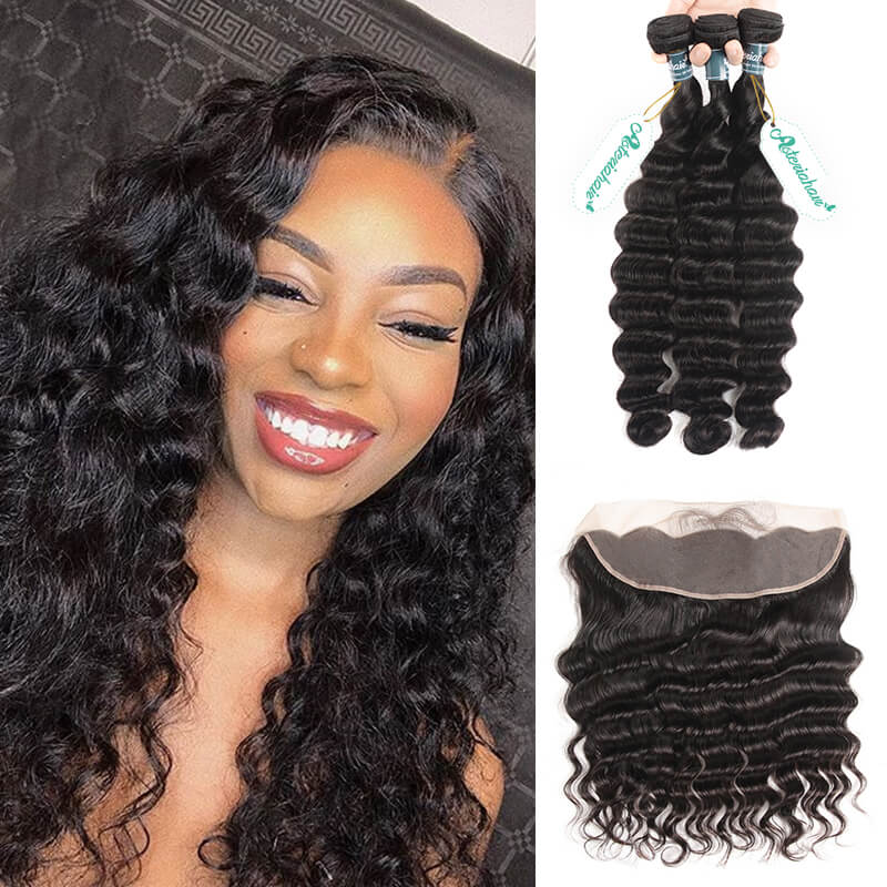Loose Deep Wave Hair Bundles With Frontal
