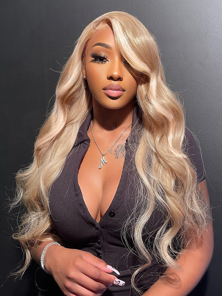 Natural Human Hair Wavy Lace Front Wig