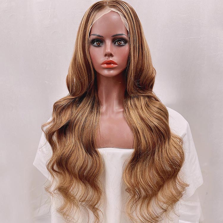 Piano Colored Hair Highlight Lace Wigs For Women