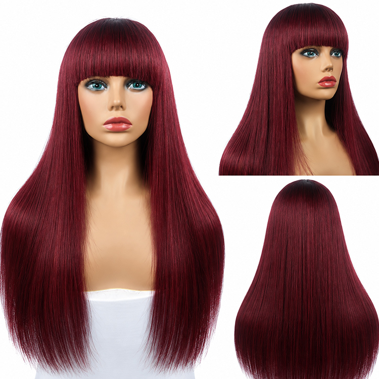 Red Bang Wig
