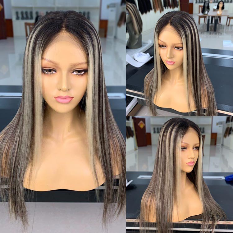 Straight Highlight Human Hair Wigs