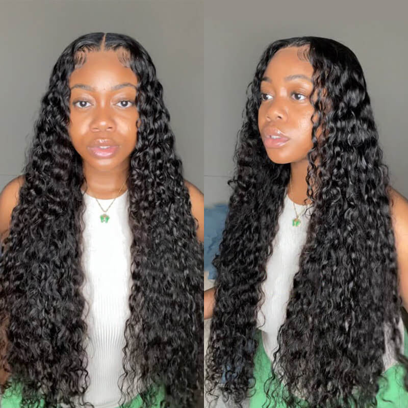water wave lace front wig 30in