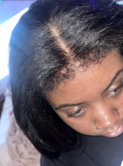 The hair is soft and managable! Hairline is u