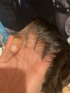 This hair is true to length. Lace melted perf