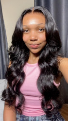 Love the curtain bangs! HD lace front is thin