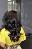 My stylist totally switched up the curls and 