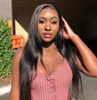 100% human hair wig, I tried flat ironing it