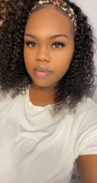 This curly headband wig really surprised me. 